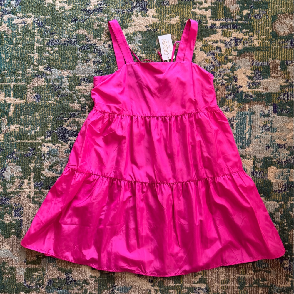 Crosby Pink Dress with Back Zipper & Tie